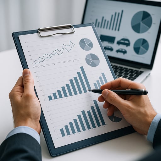 Professional business chart showing transportation intelligence data for financial decision makers